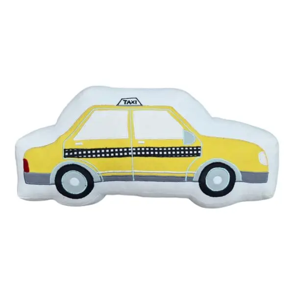 Yellow Taxi Cab Throw Pillow